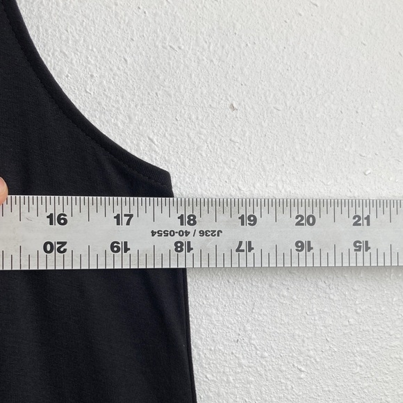 Loft Black Dress with White Embroidery Medium - Picture 3 of 7